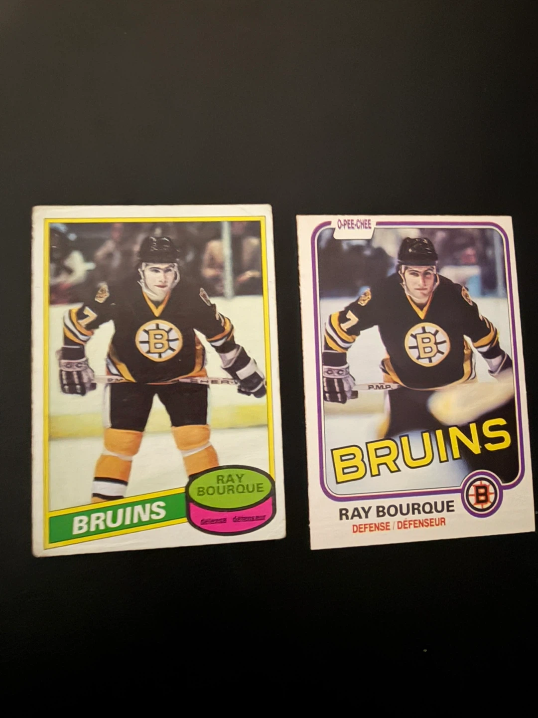 OPC Ray Bourque Rookie  &2nd year Boston Bruins Hockey Cards