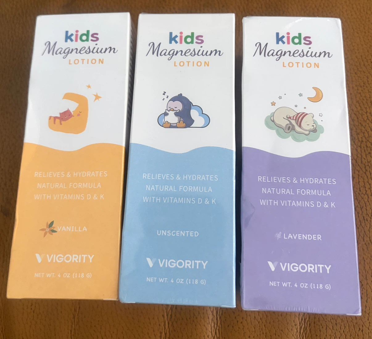 3 Vigority Kids Magnesium Lotions