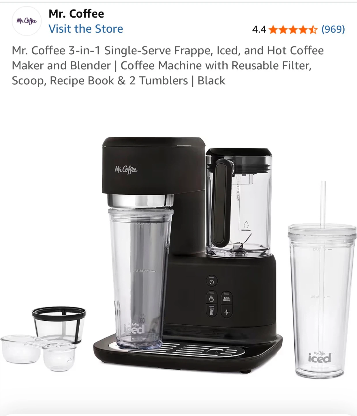 Mr. Coffee 3-in-1 Coffee Maker and Blender - photo 3