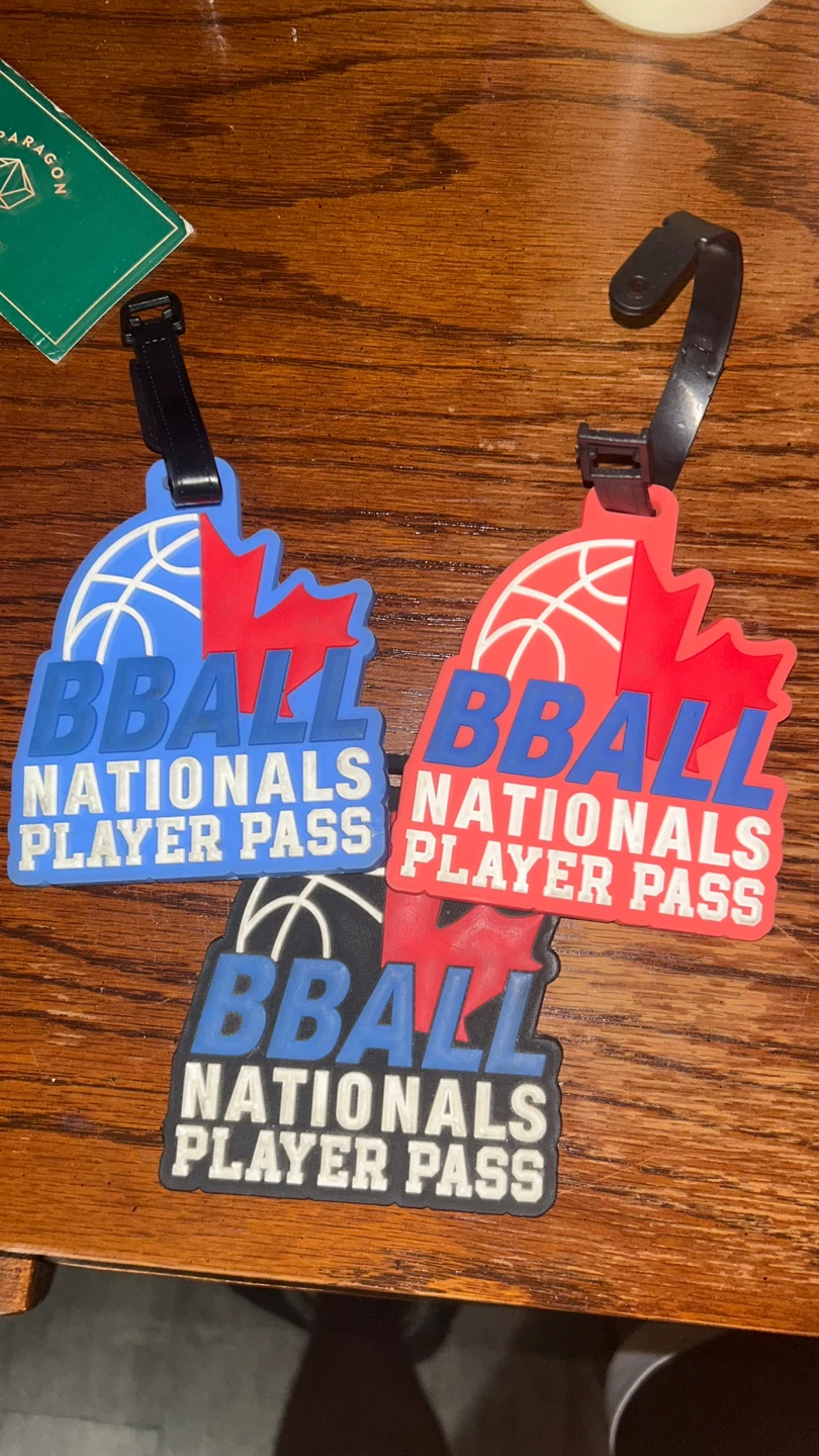 3 BBALL Nationals Player Pass Luggage Tags