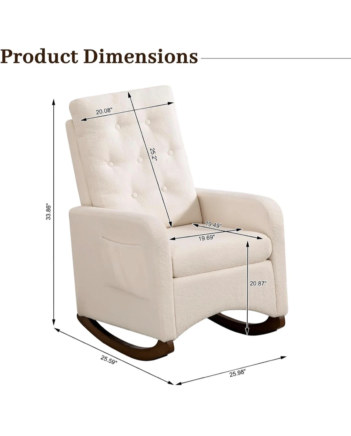Rocking Chair with Ottoman - photo 3
