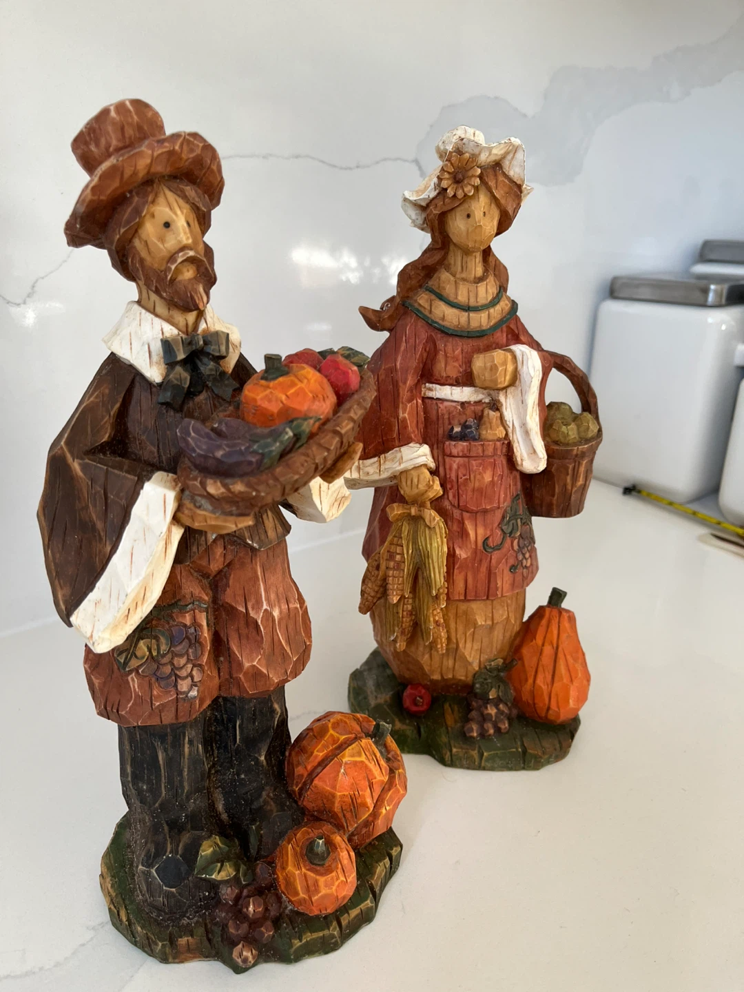 Set of Two Fall Thanksgiving Figurines - photo 4