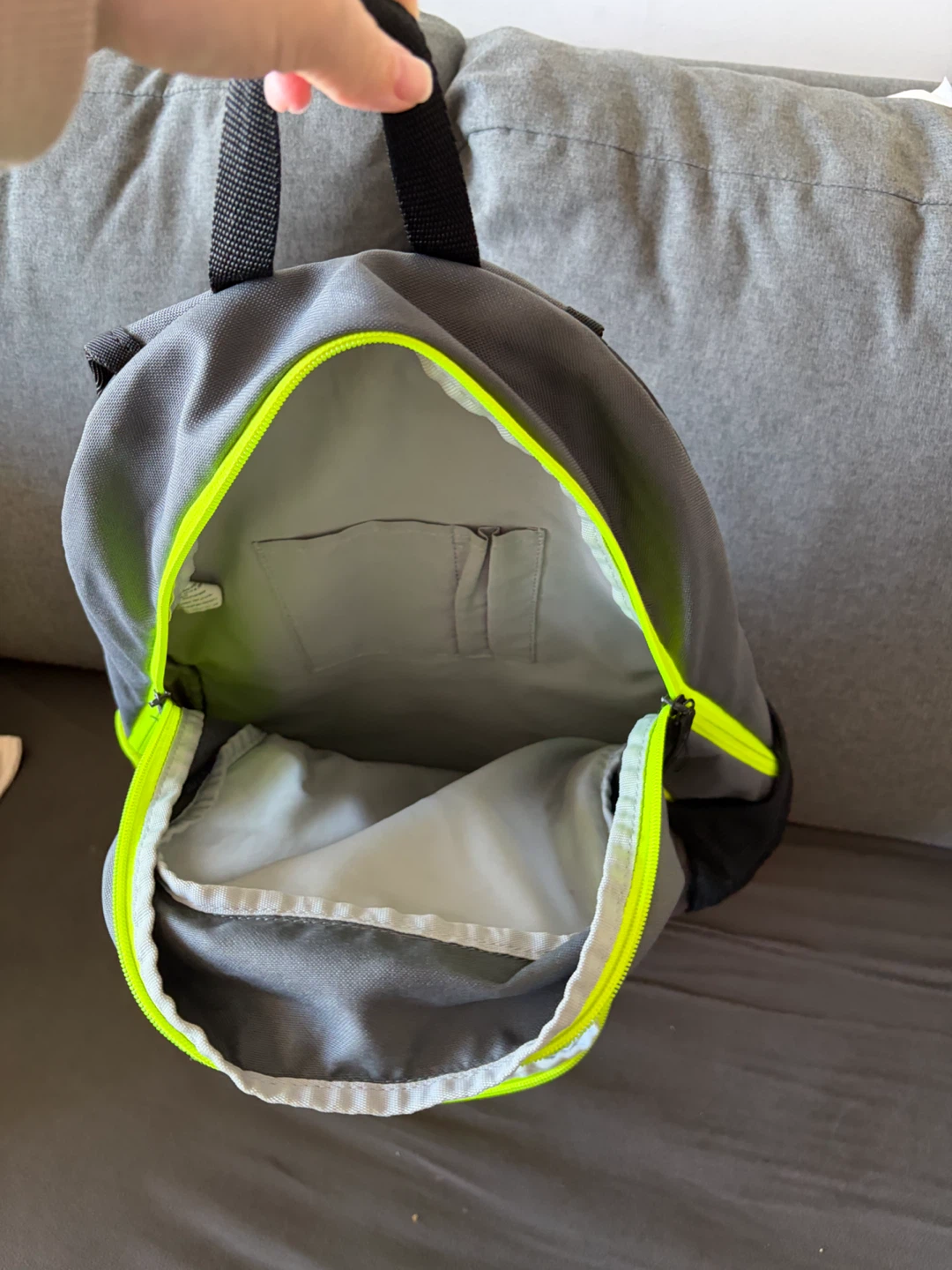 Nike Backpack Grey and Neon Yellow - photo 3
