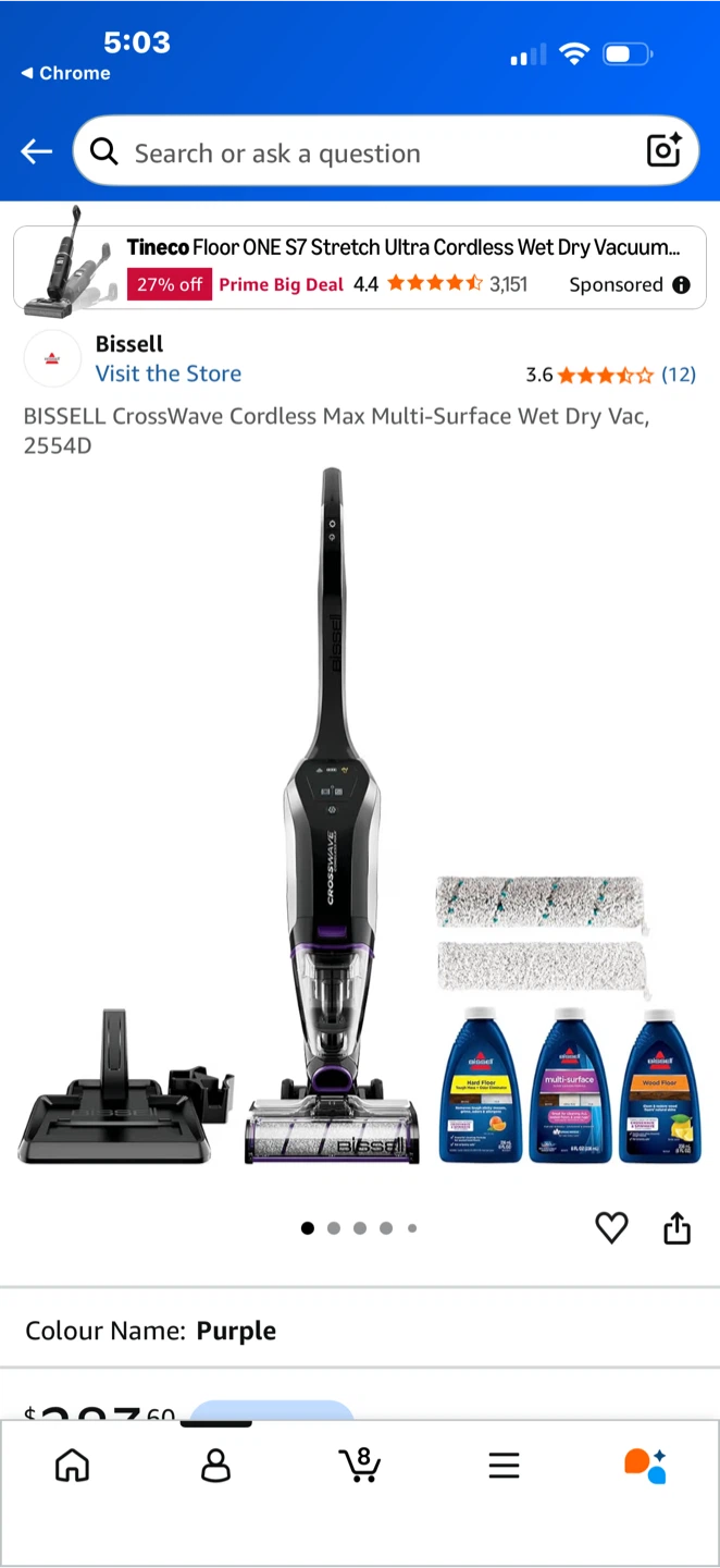 Bissell CrossWave Cordless Max 2554D - photo 3