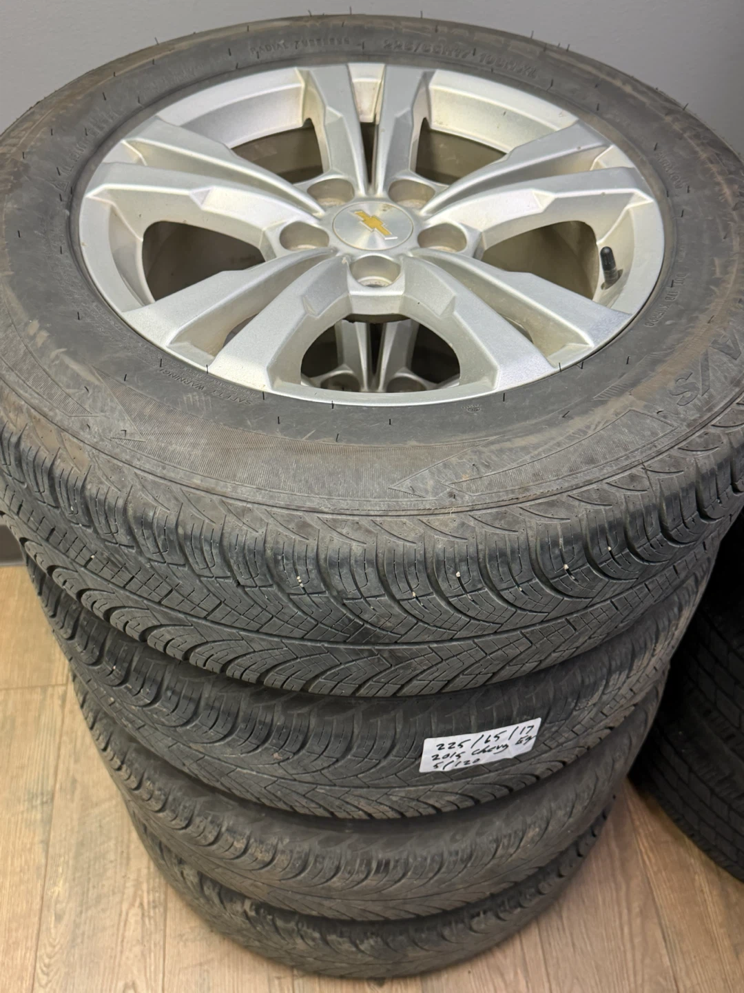 Set of 4 Chevrolet Wheels and Tires 225/65R17