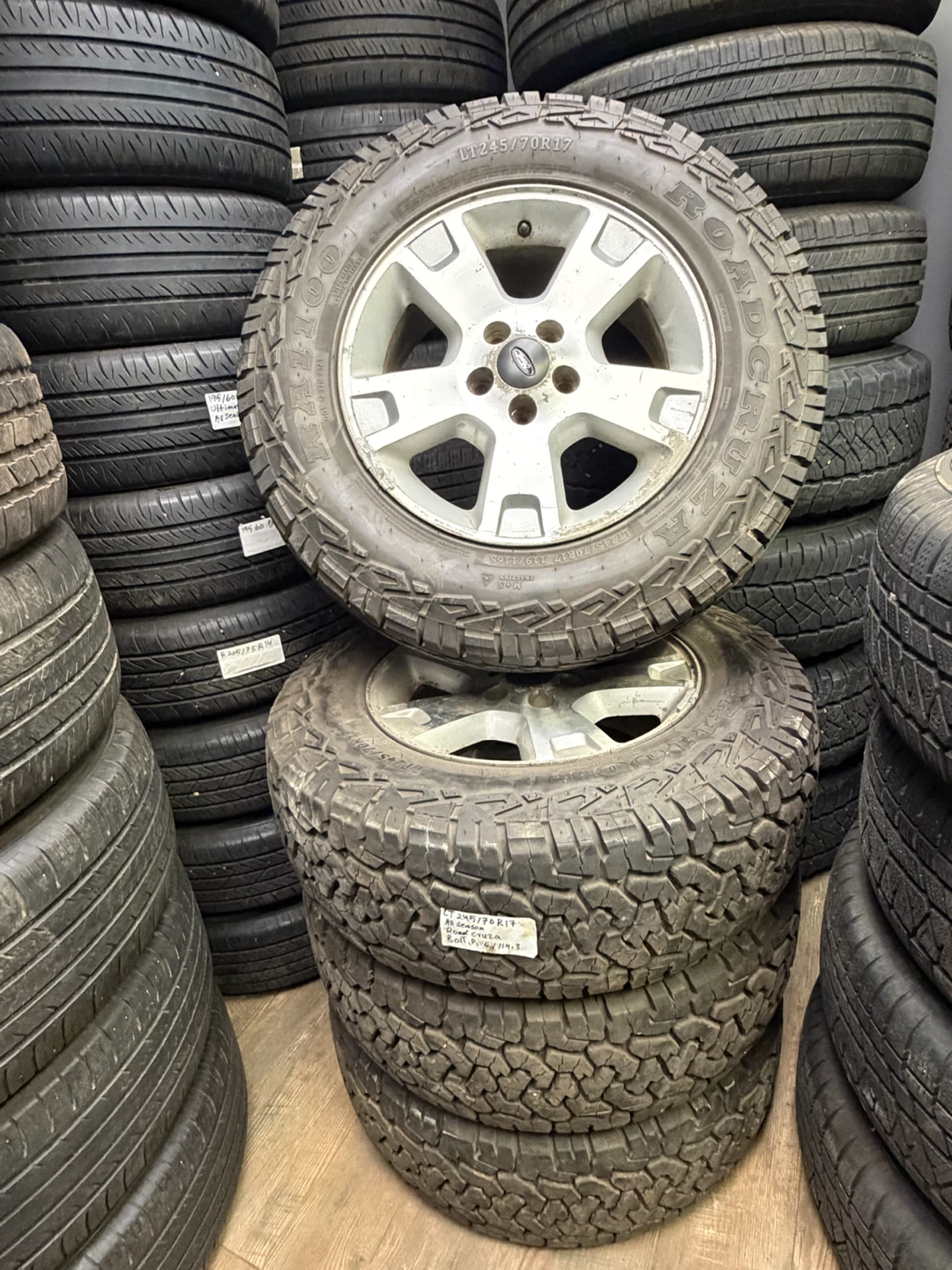 Road Cruza All Season Tires LT245/70R17 with Ford Rims