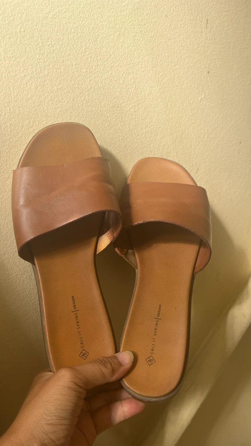 Call It Spring Vegan Slides 7.5 Women