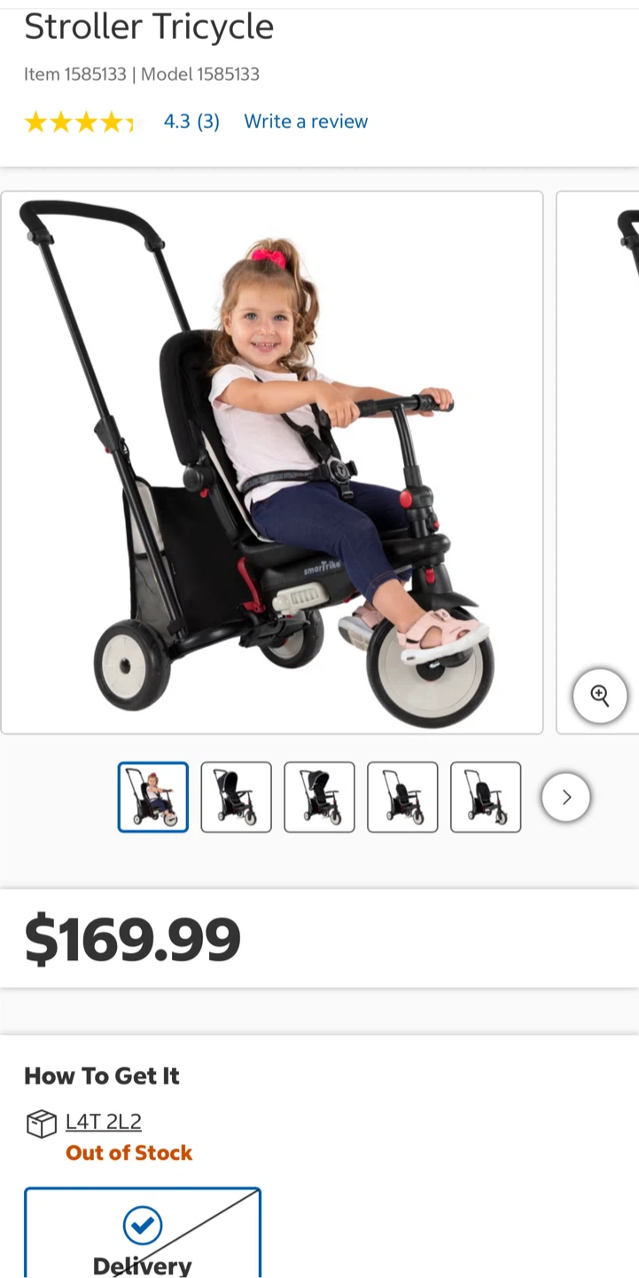 New smarTrike STR3 6-Stage Folding Stroller-Trike