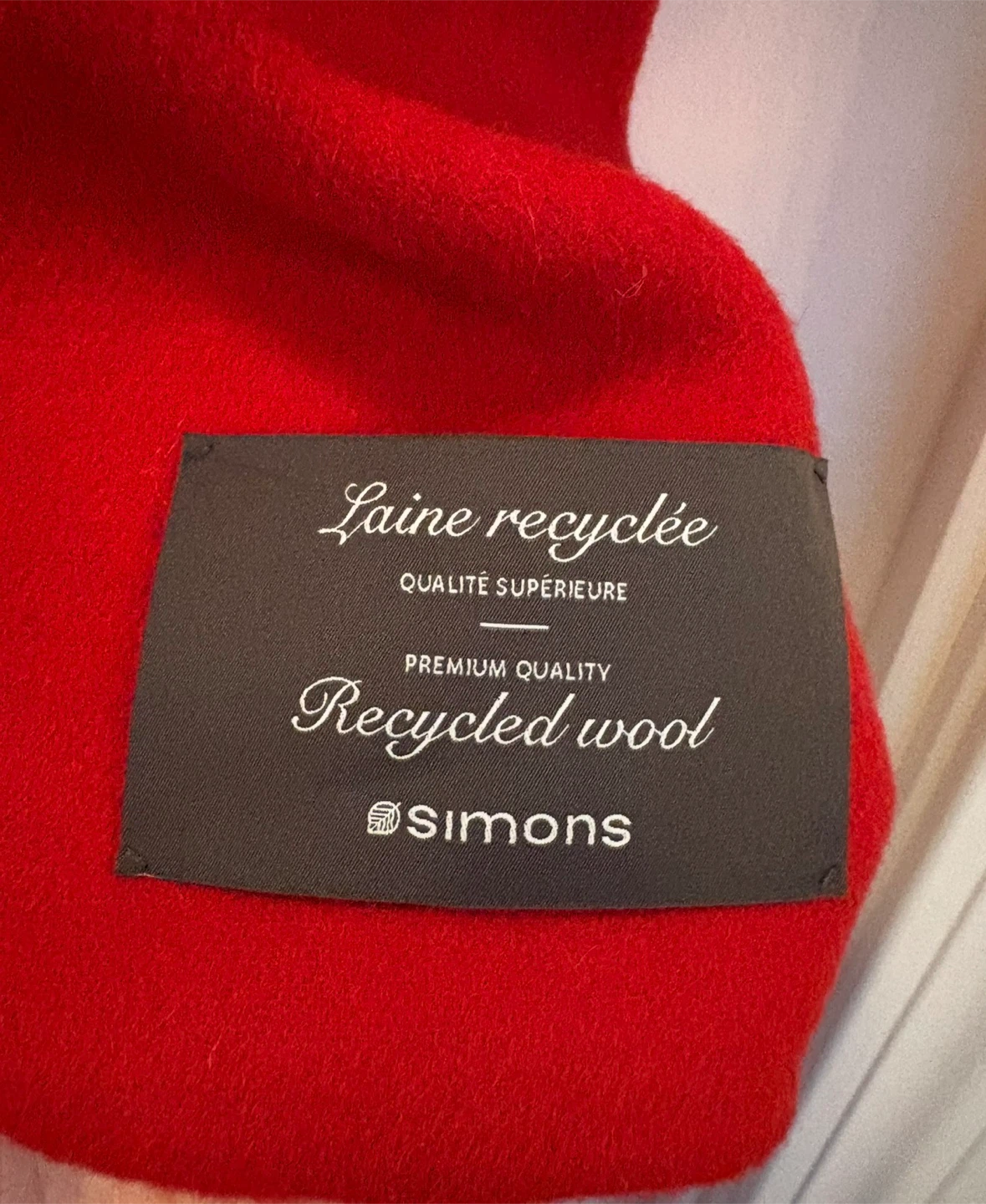 Simons Contemporaine Red Wool Blend Belted Long Coat S/M - photo 4