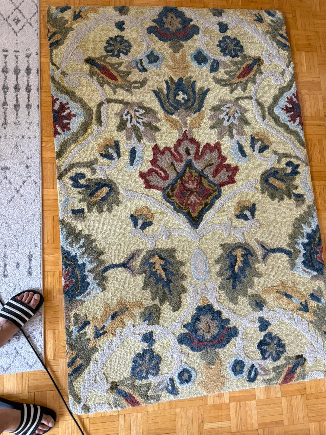 Safavieh 100% Wool Area Rug (4' x 6') – Gold / Multi Floral - photo 2