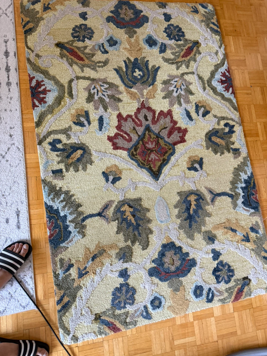 Safavieh 100% Wool Area Rug (4' x 6') – Gold / Multi Floral - photo 3