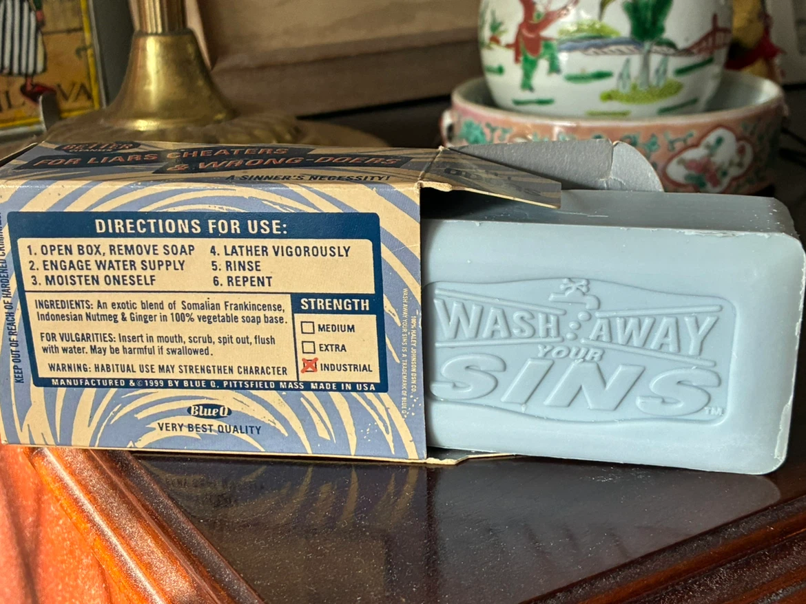 Vintage RC Catholic  “Wash Away Your Sins” Soap Religious Parody - photo 4