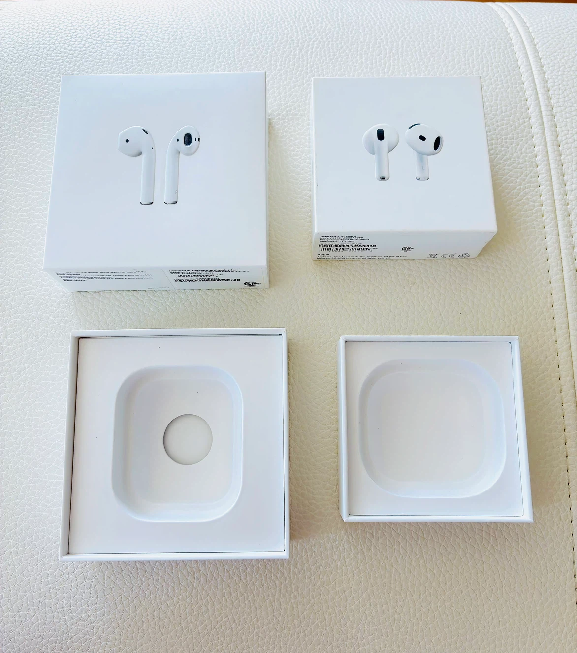 AirPods 2nd & 4th boxes