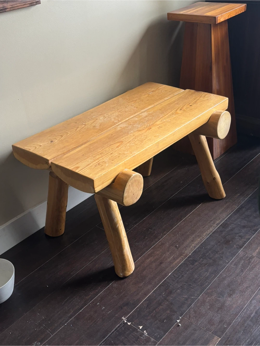 Rustic Log Bench