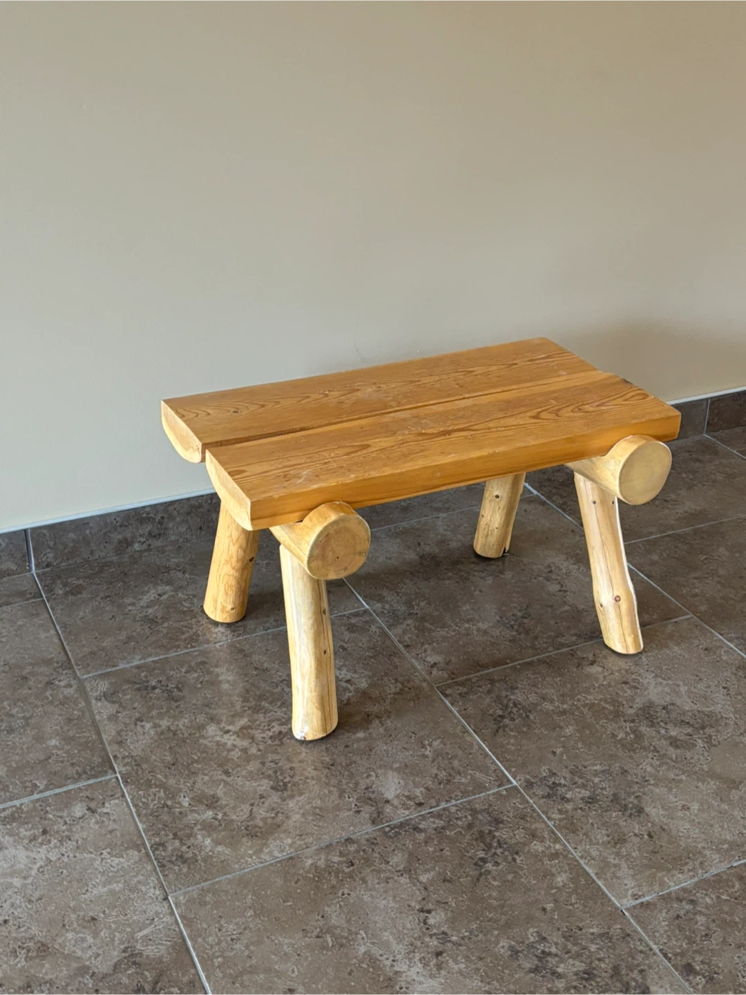 Rustic Log Bench - photo 4