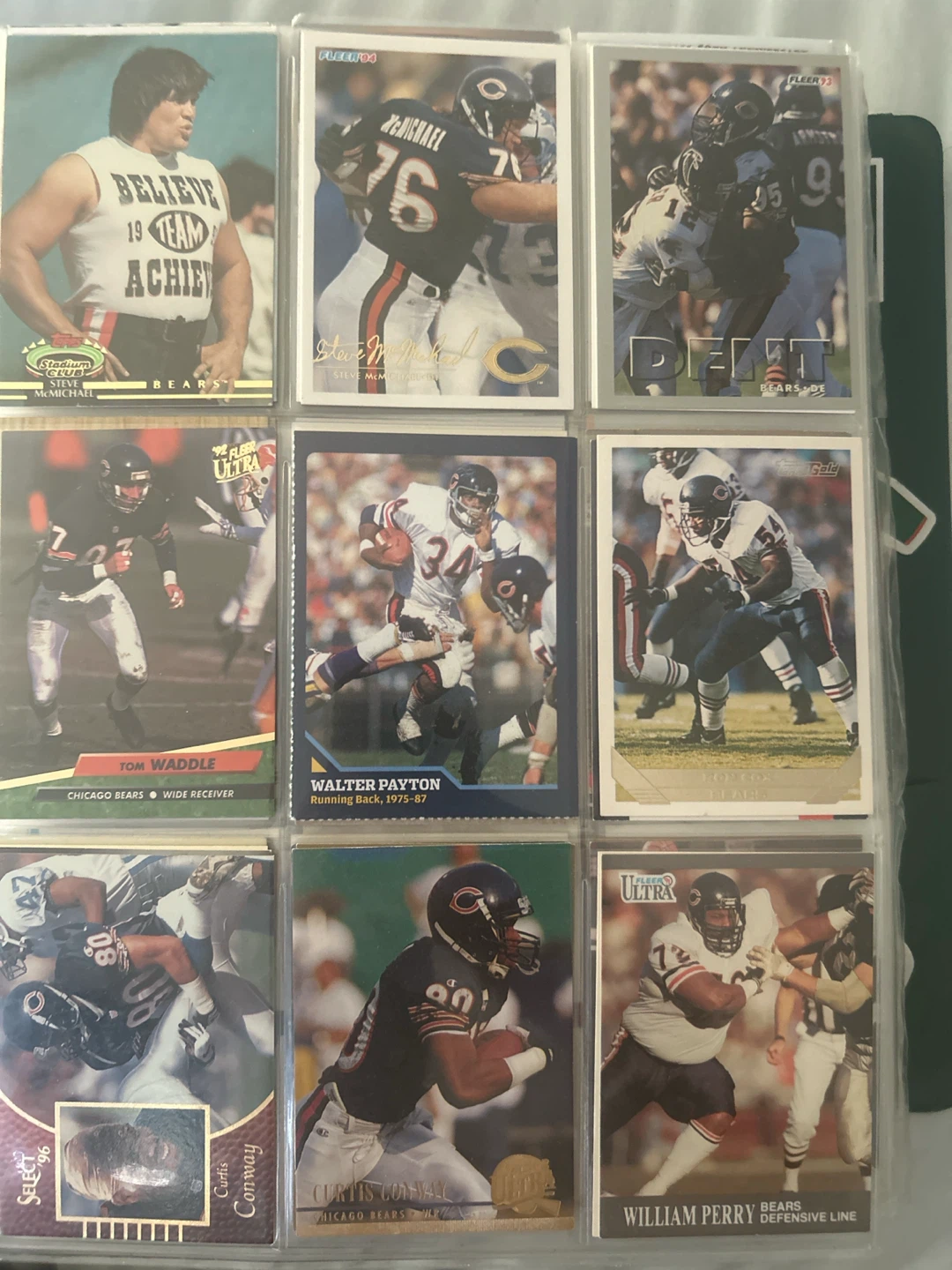 Vintage Chicago Bears Football Trading Cards