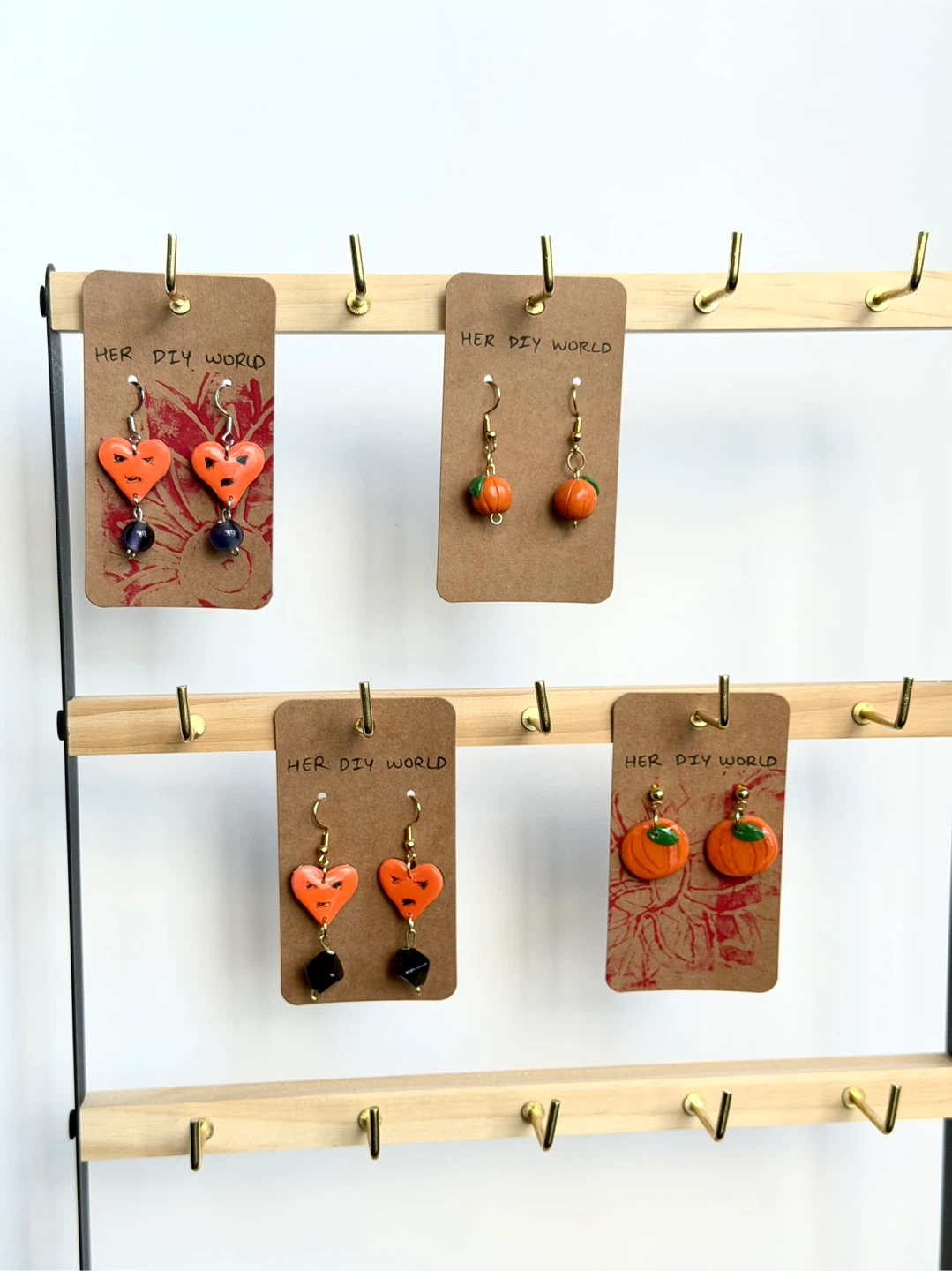 Set of 4 Her DIY World Halloween Earrings