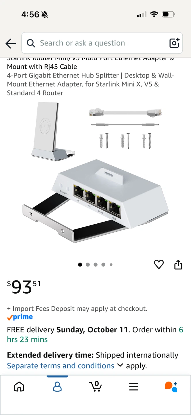 DaierTek 4-Port Gigabit Ethernet Hub for Starlink - photo 2