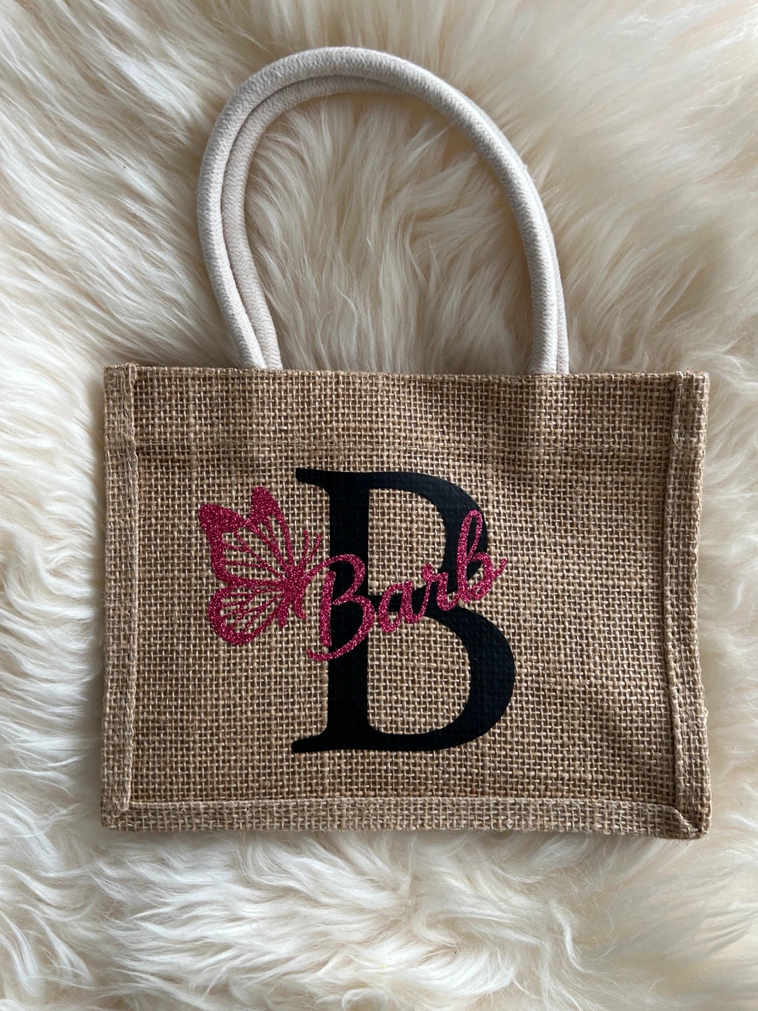 Personalized Burlap Tote - photo 2