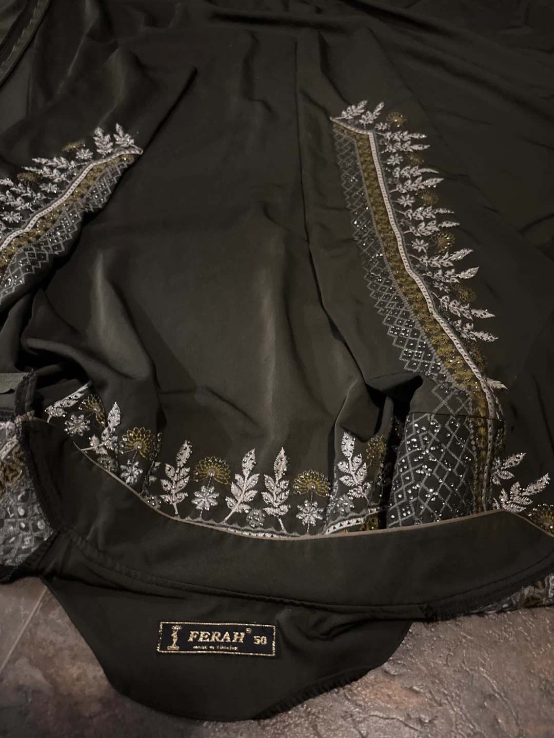 Ferah Abaya Olive Green Size 50 - photo 2