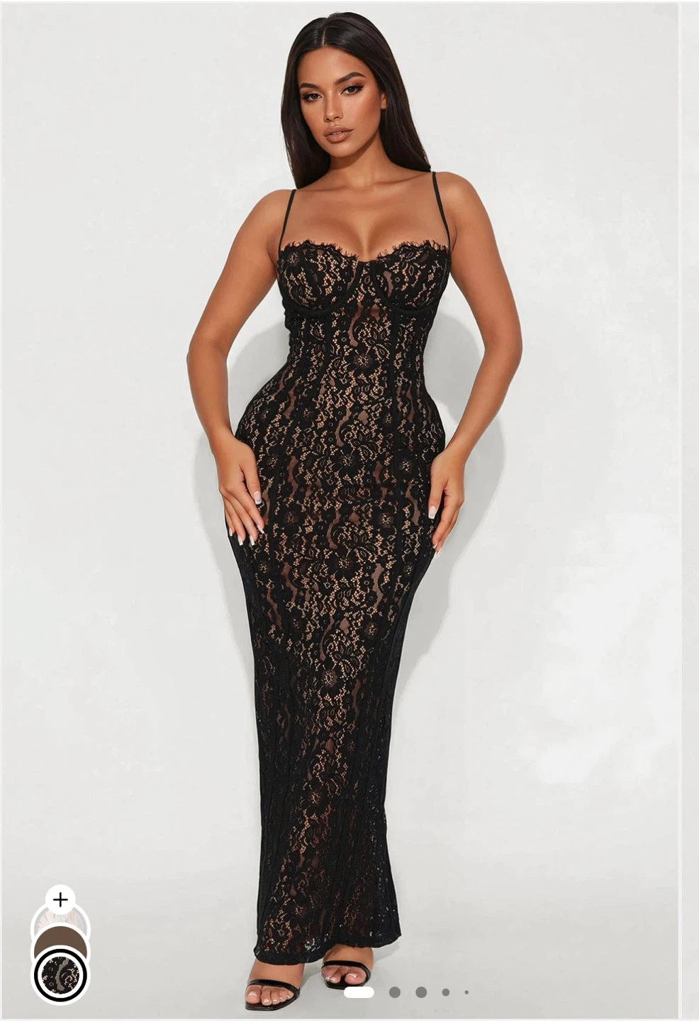 Fashion Nova All In Love Lace Maxi Dress