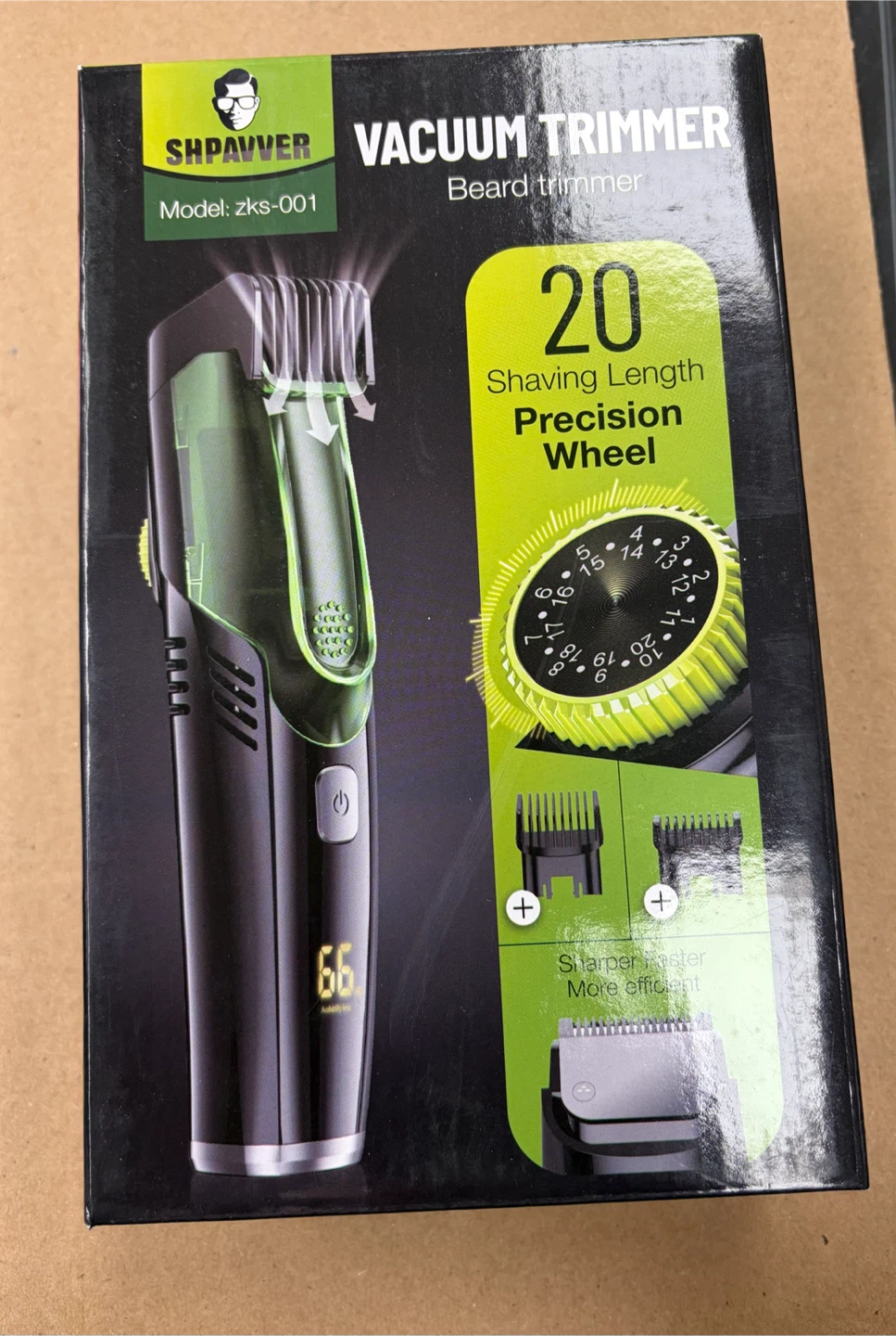 SHPAVVER Vacuum Beard Trimmer Model zks-001