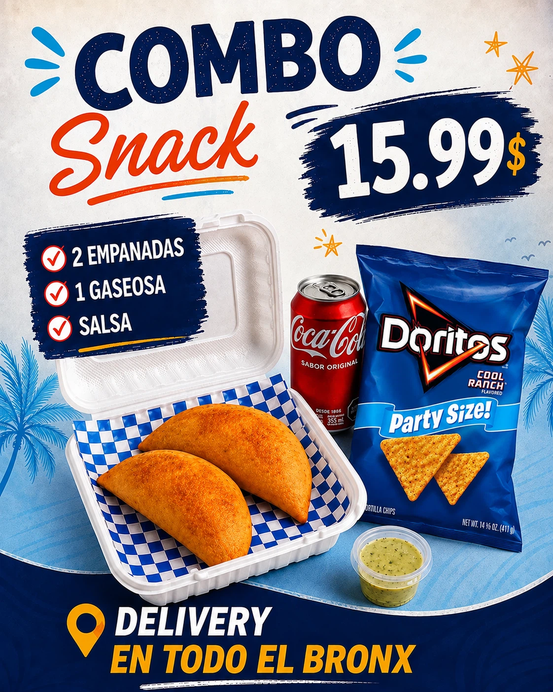 Empanada and Doritos Snack Combo