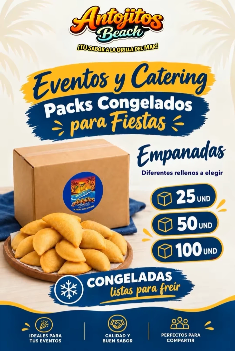 Antojitos Beach Frozen Empanadas for Events