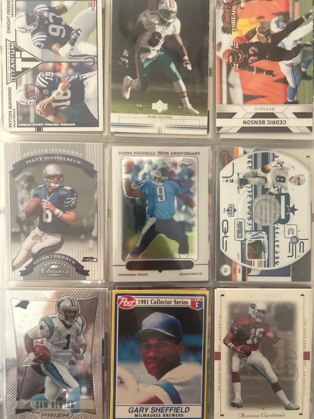 Assorted Vintage NFL and MLB Trading Cards
