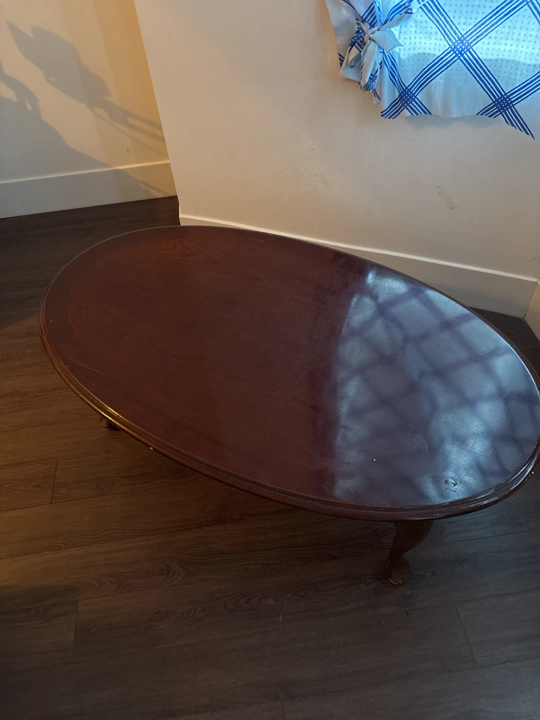 Oval wooden coffee table - photo 4
