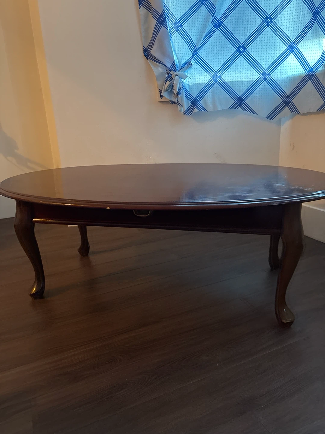 Oval wooden coffee table - photo 5
