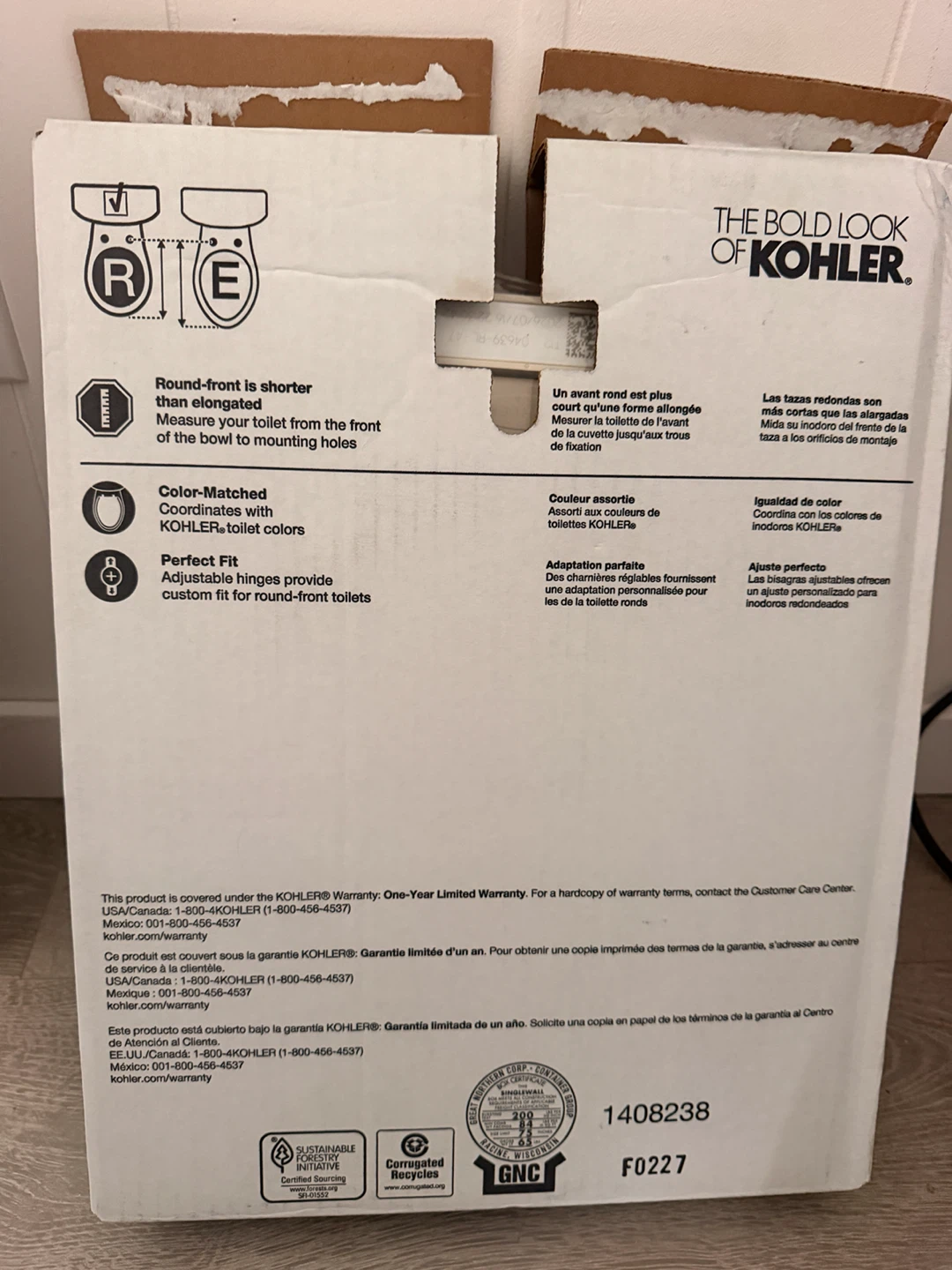 Kohler Cachet Round-Front Toilet Seat, Almond - photo 3