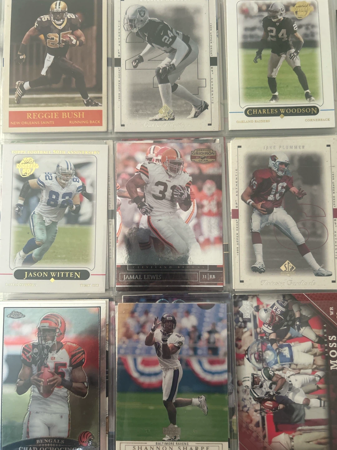 Assorted NFL Football Trading Cards Lot
