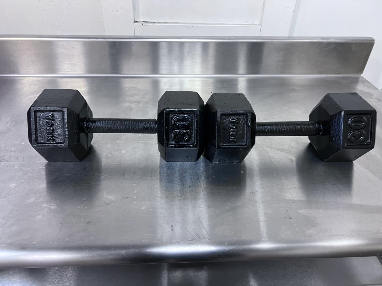 York 30lb Hex Dumbbells Set