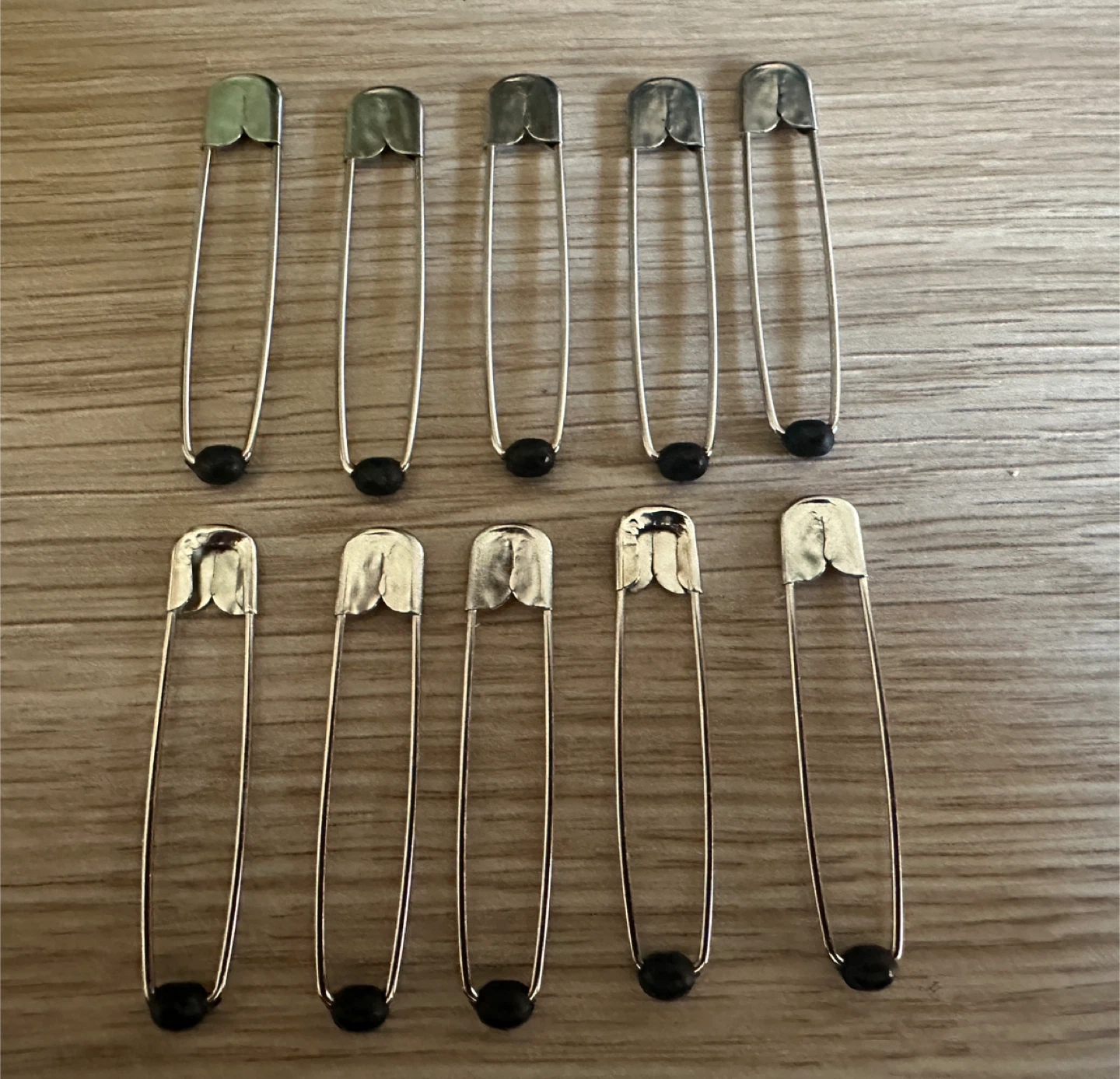 Set of 10 Safety Pins - Snag Free -New