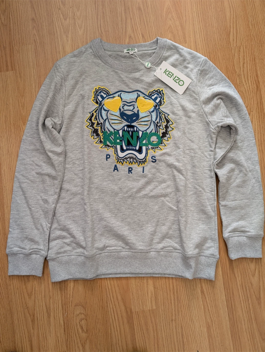 New Kenzo Paris Tiger Sweatshirt Grey
