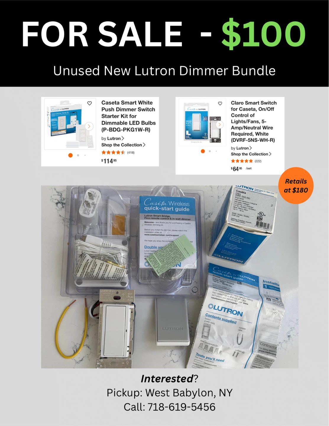 Lutron Caseta Smart Switch and Dimmer Bundle