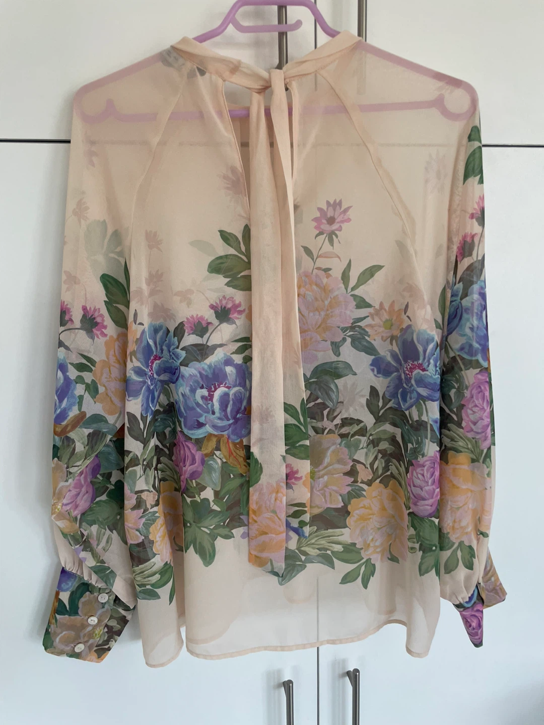 Floral Print Sheer Blouse - photo 2