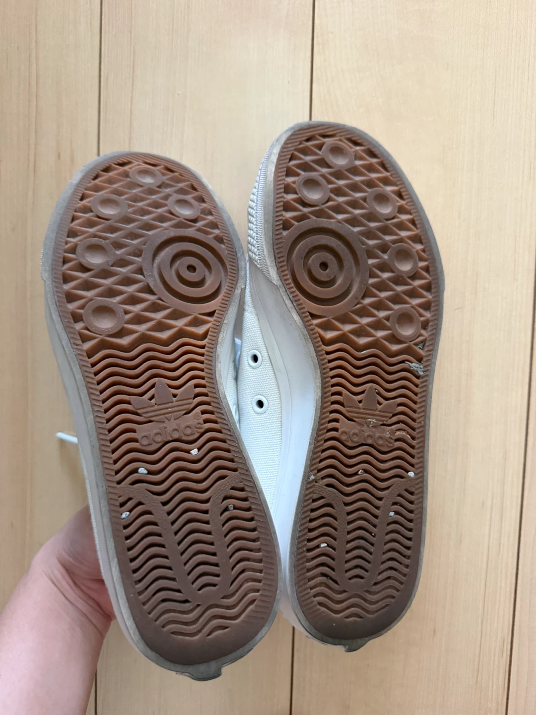 Adidas White Canvas Sneakers Size 5.5 - photo 5