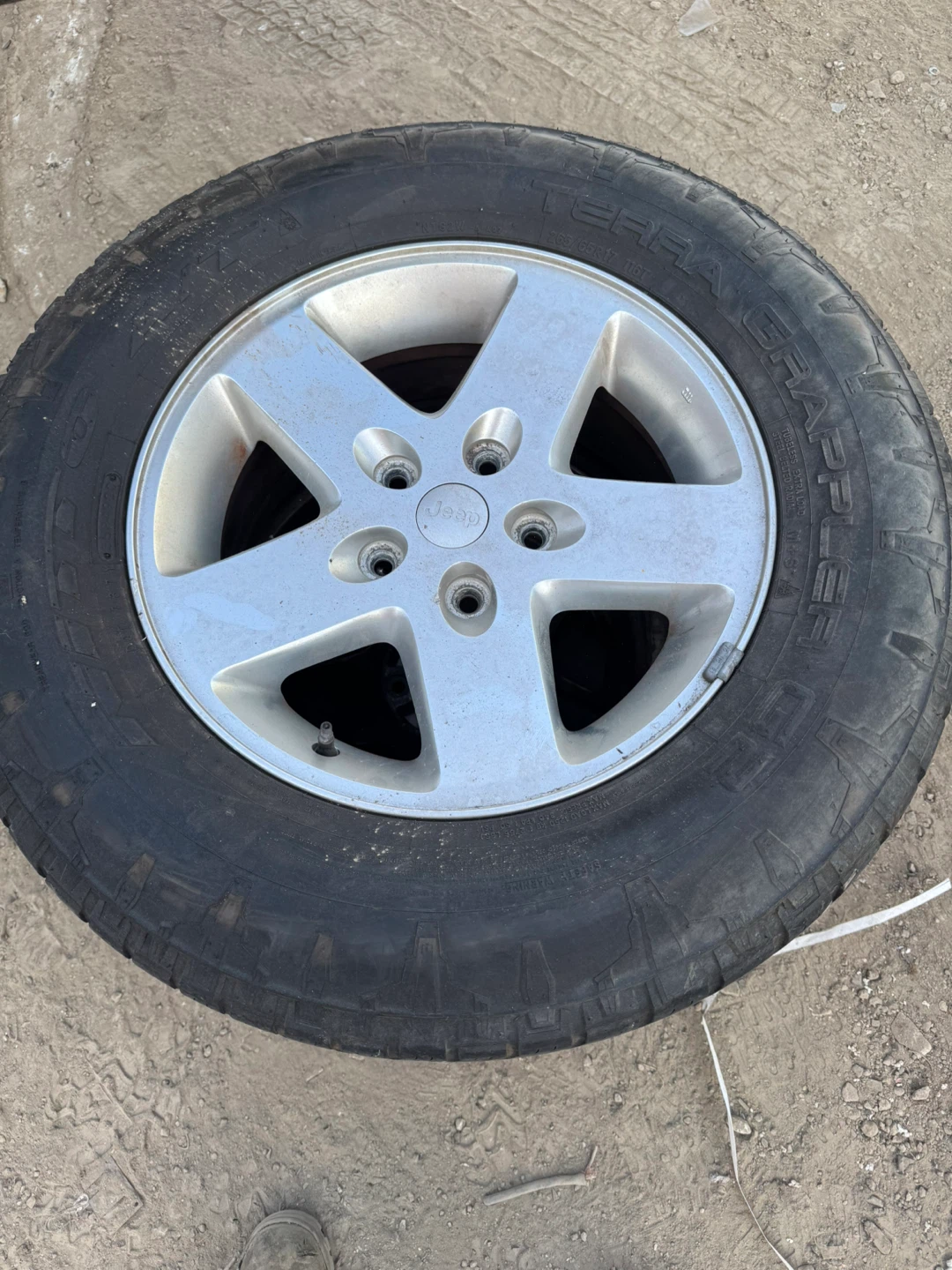 Jeep Rims with 265/65R17 Nitto Terra Grappler Tires