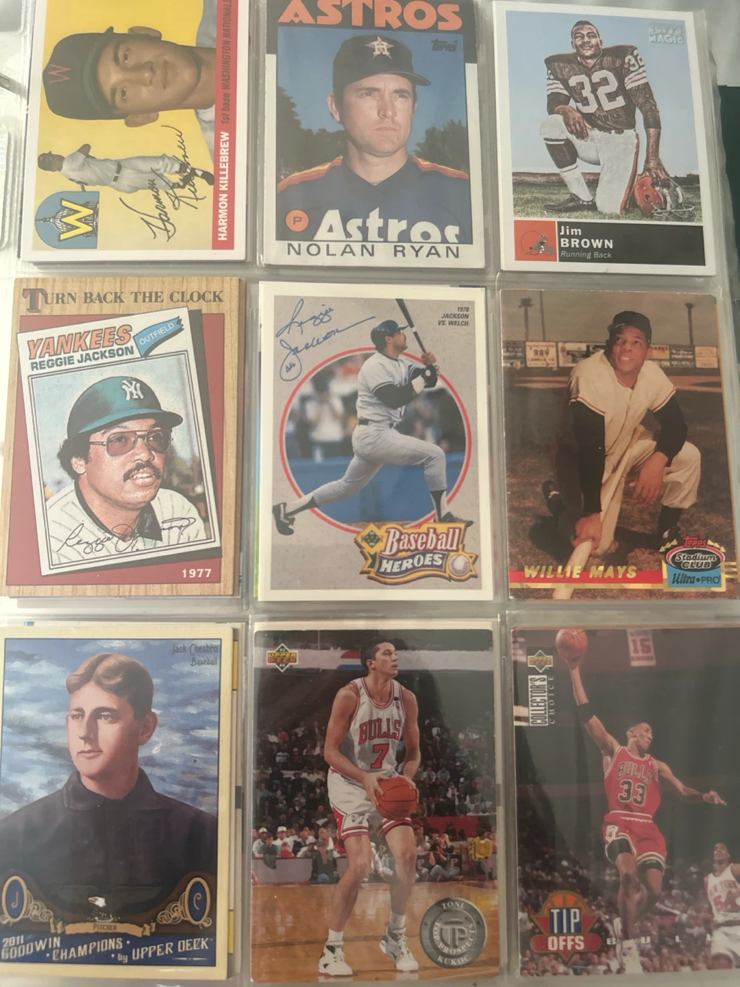 Assorted Vintage Sports Trading Cards Collection