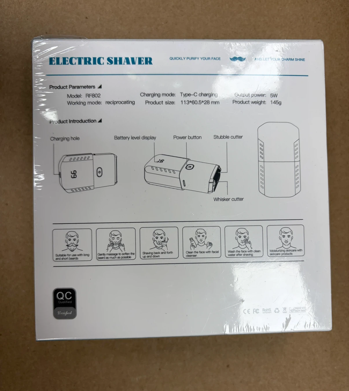 BOSSSHAVE Electric Shaver Model RF802 - photo 2