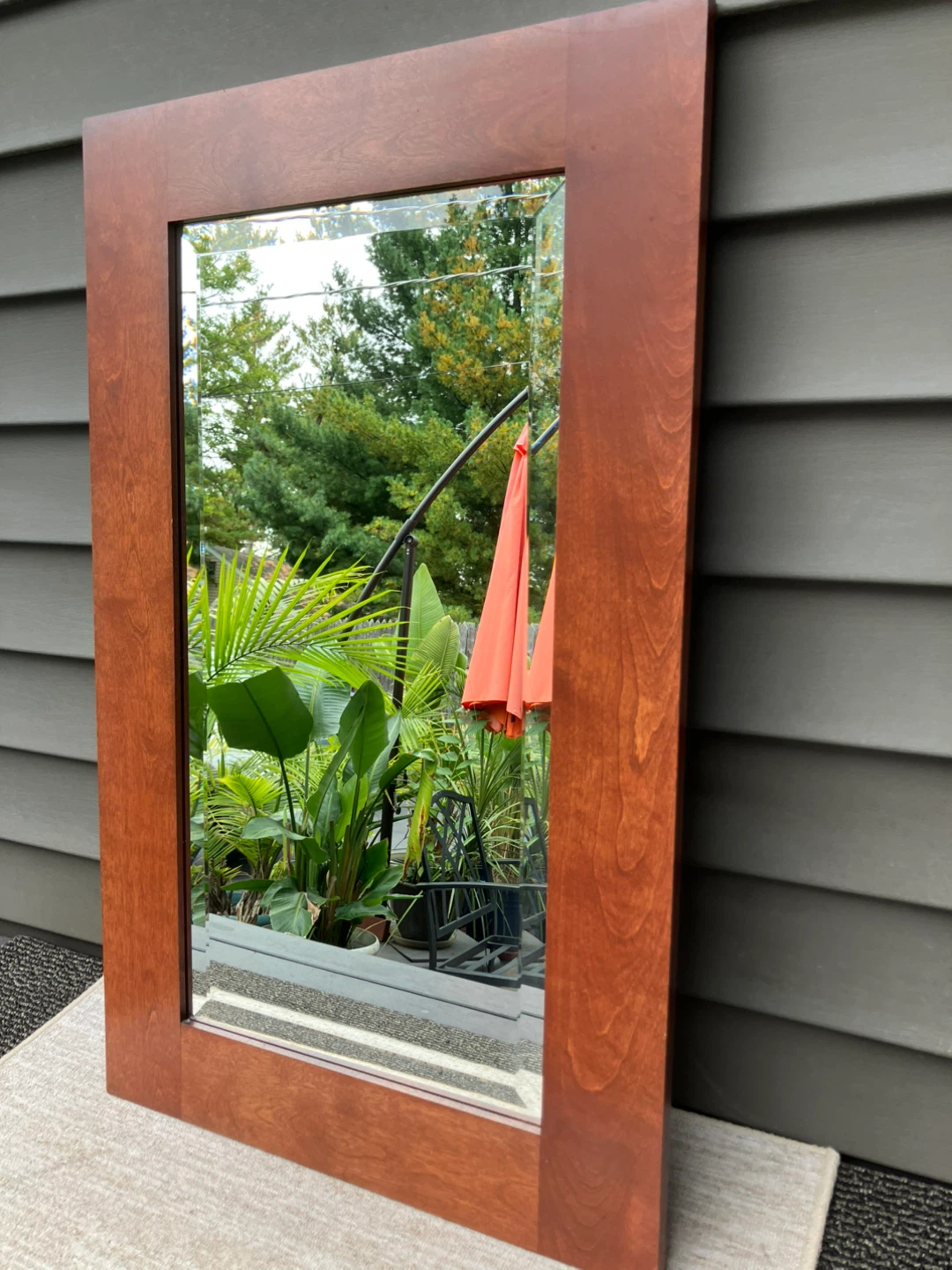 Wood Framed Wall Mirror - photo 2