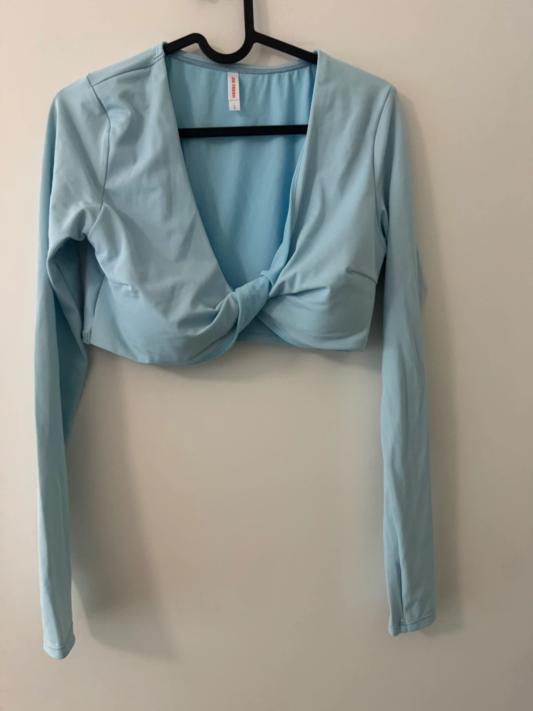 Joe Fresh Light Blue Long Sleeve Crop Top - photo 3