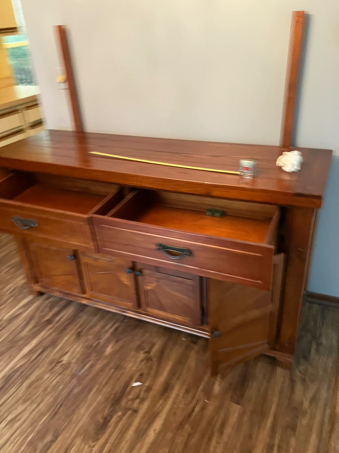 Wooden Buffet Cabinet with Drawers - photo 2