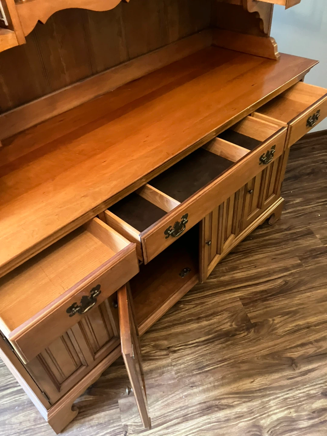 Wooden Buffet Cabinet with Drawers - photo 5