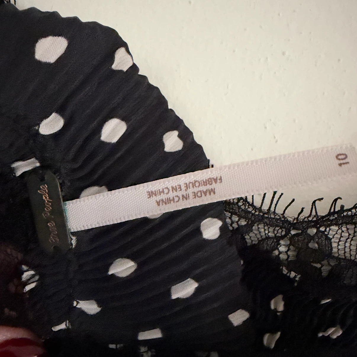 Free People Polka Dot Lace Cami Dress