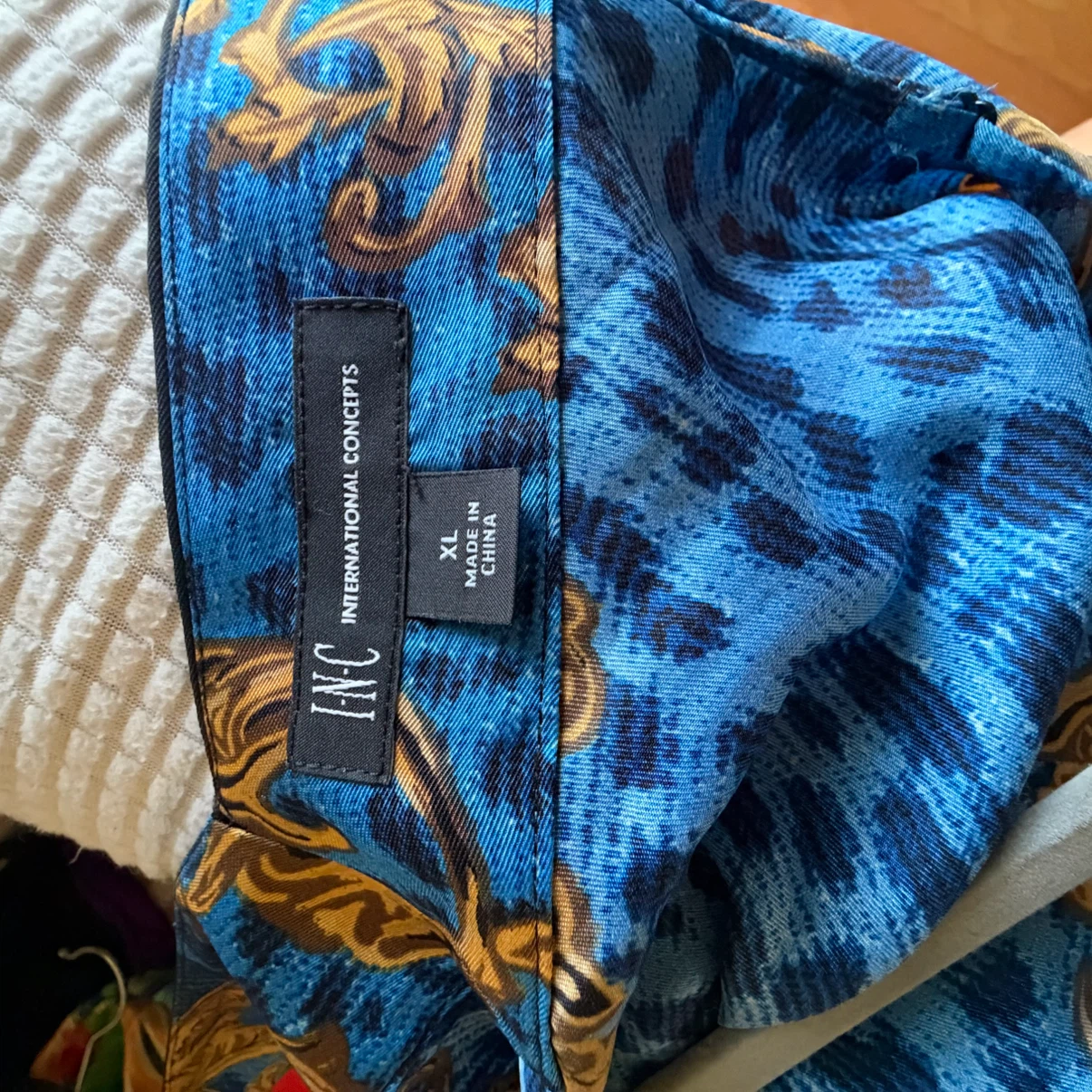 INC International Concepts Blue Animal Print Dress