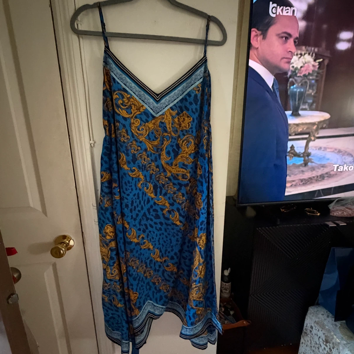 INC International Concepts Blue Animal Print Dress - photo 5