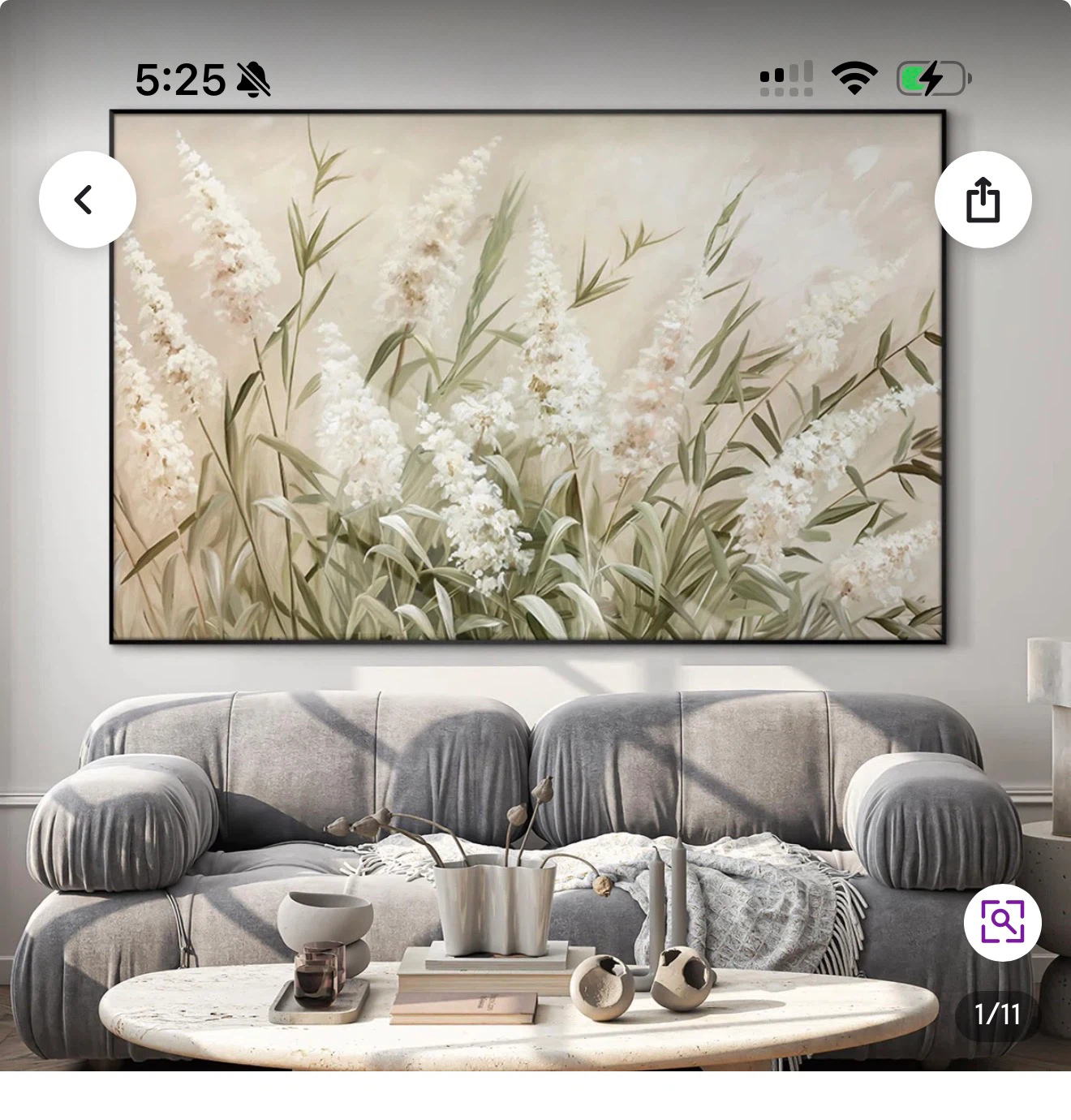 Extra Large Floral Wall Art Canvas